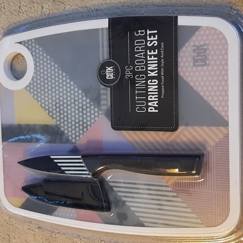 3-Piece Cutting Board and Paring Knife Set